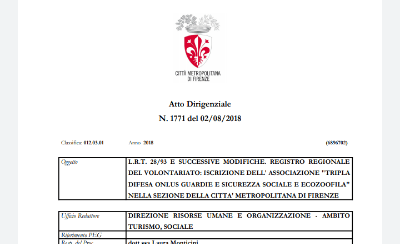 Registro Regionale del Volontariato (ODV)