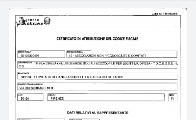 Attribuzione del Codice Fiscale — Agenzia delle Entrate